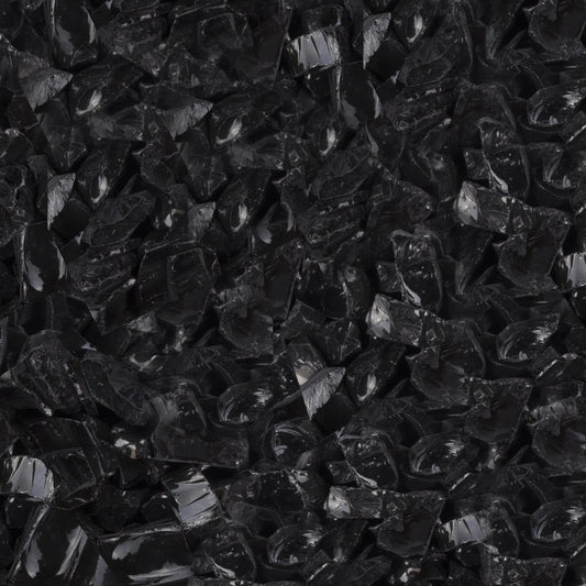 25lb bag - Black Glass - 1/2"-3/4"
