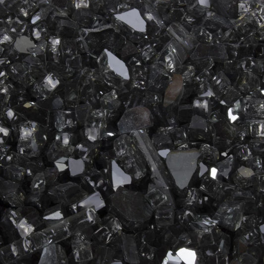 25lb bag - Black Reflective Glass - 1/4"