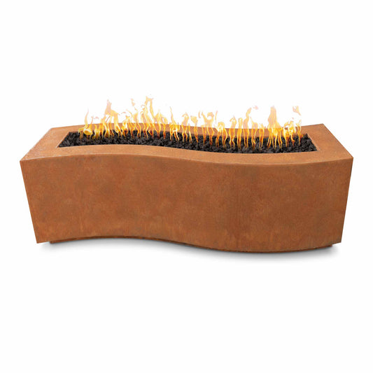 Billow 60" Fire Pit - Hammered Copper - Match Lit