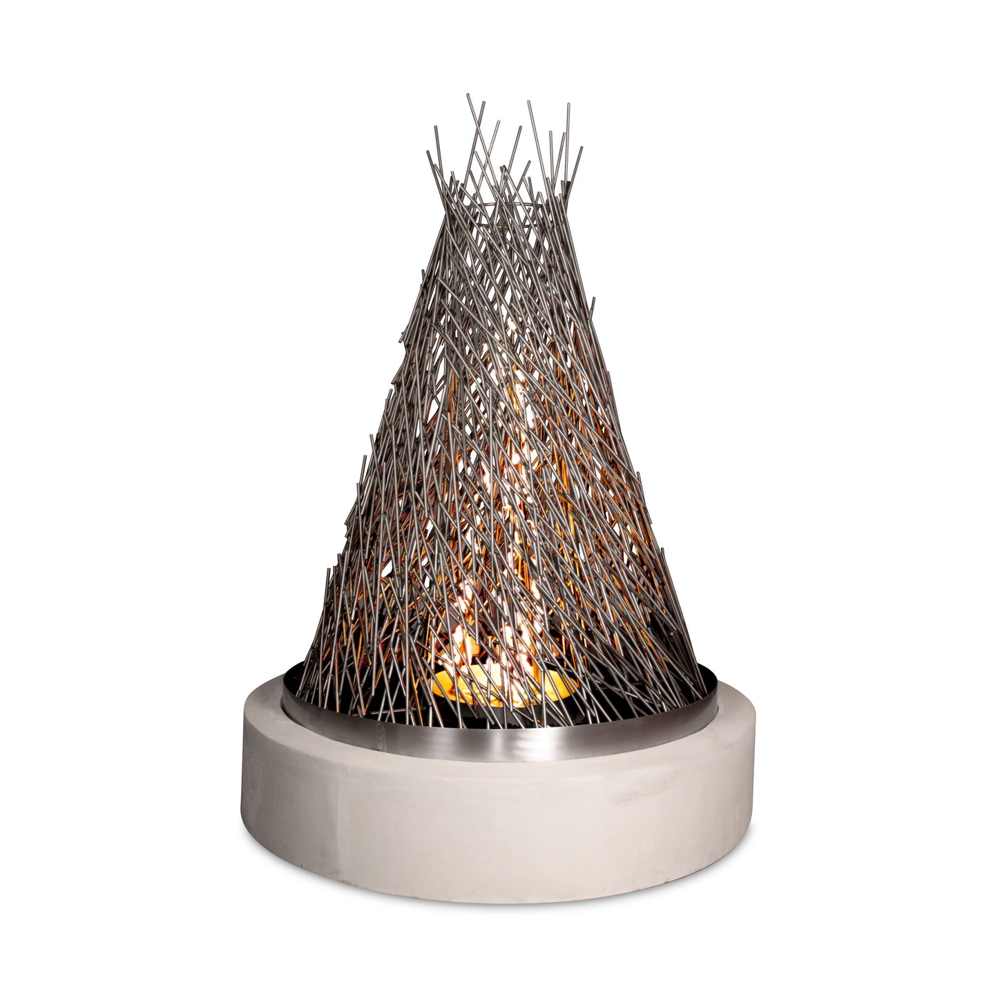 High Rise Fire Tower - 28" x 28" - Powder Coated Steel - Match Lit
