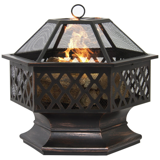 Hexy 34" Steel Fire-pit