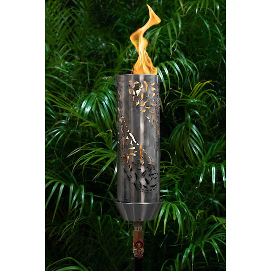 Tiki Original TOP Torch & Post Complete - Stainless Steel - Natural Gas