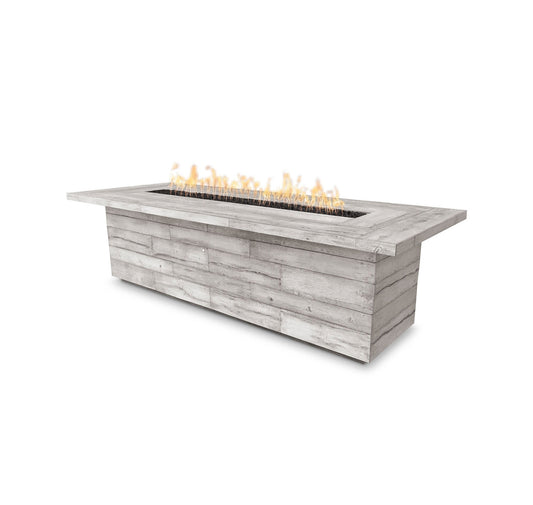 Laguna Wood Grain Fire Pit - 120" - Match Lit