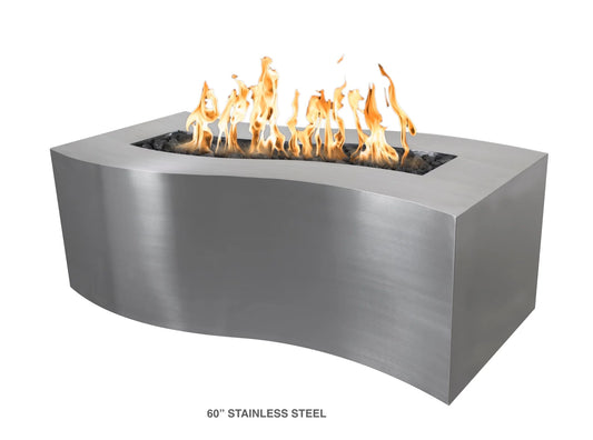 Billow 60" Fire Pit - Corten Steel - Match Lit