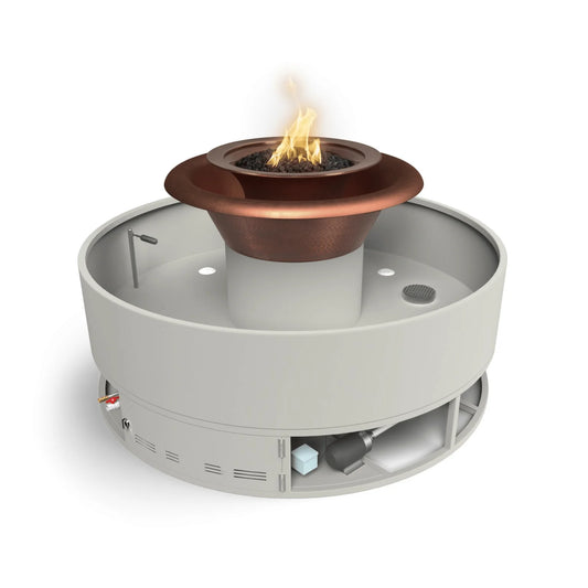 Round Olympian Fire & Water Fountain - Copper - 360 Spill